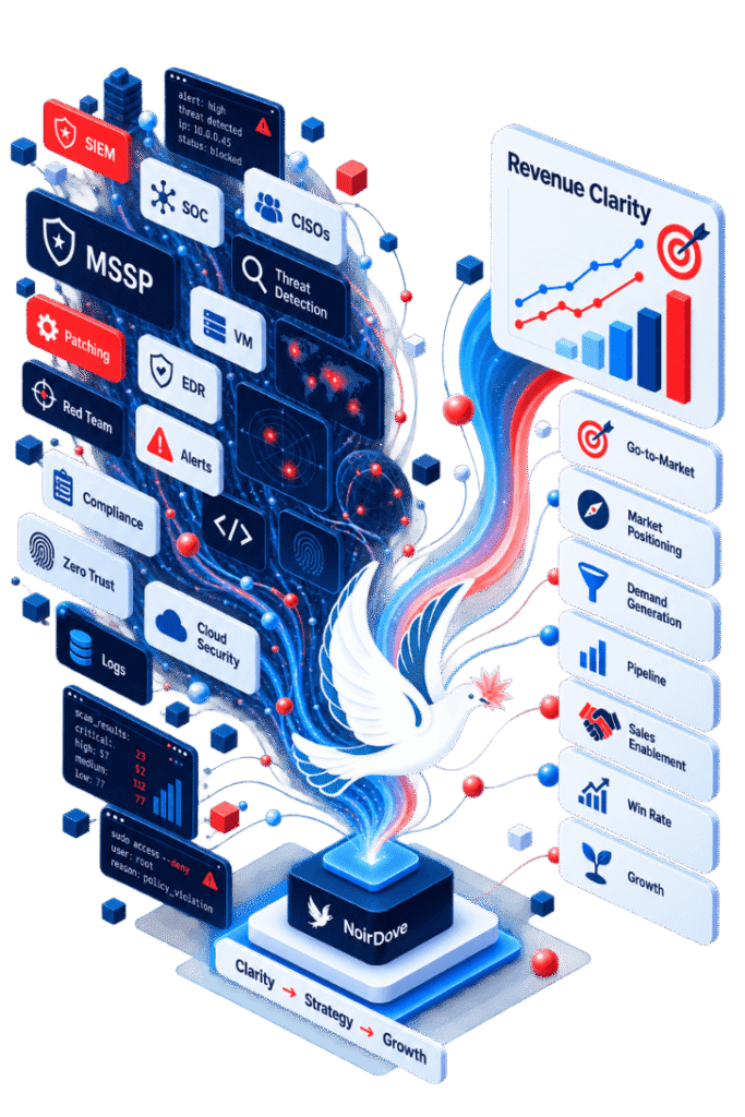 Noir Dove Cybersecurity Solution Hero Fold Graphic
